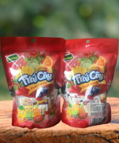 Thạch dài 400g túi đứng ấn vàng